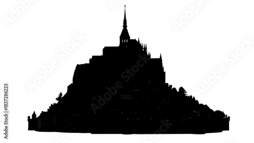 silhouette of church
