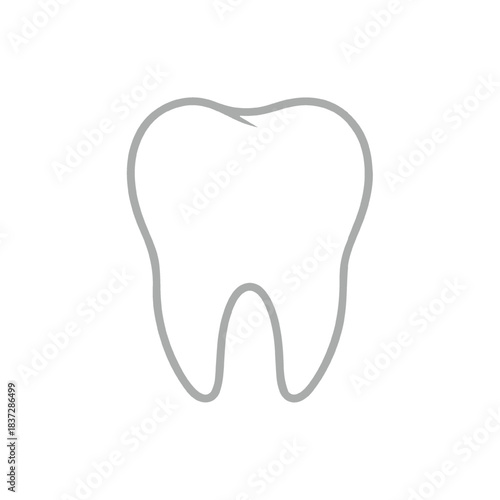Human Molar Tooth Icon Illustration