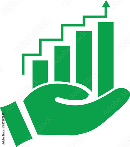 business graph and arrow