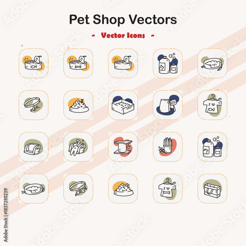 Pet Shop Vector Icons