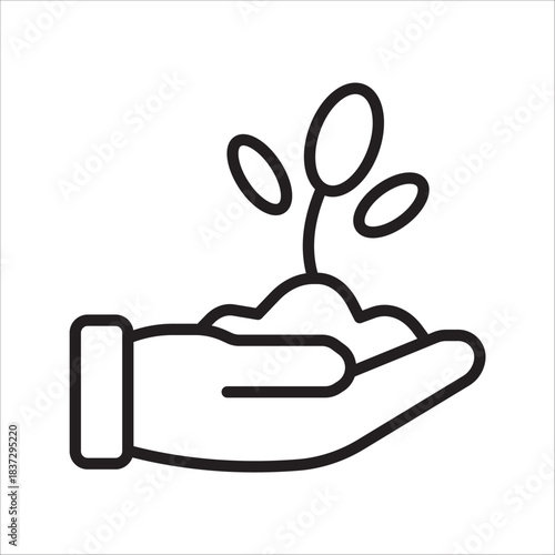 Business Sustainability icon, with white background.