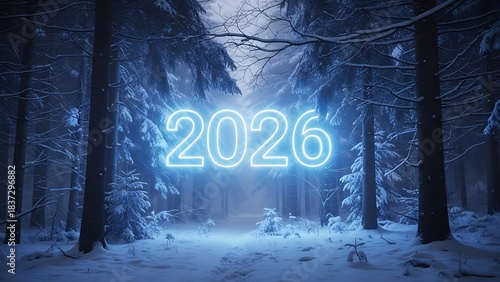 2026 Happy New Year! 2025 to 2026, new year. merry cristmass ai 2026 design. background design. banner design, winter cristmass tree.