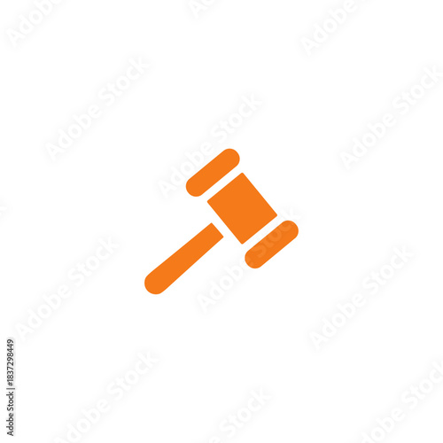 Gavel icon logo flat vector design