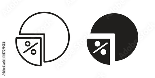 Dividend icons in filled, thin line, outline and strokes