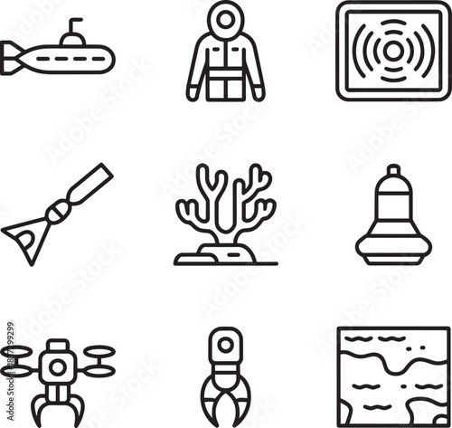 Submarine underwater vehicle for exploration and military operations deep sea diving equipment