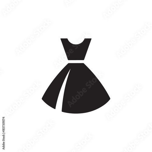 black and white dress . vector eps 10