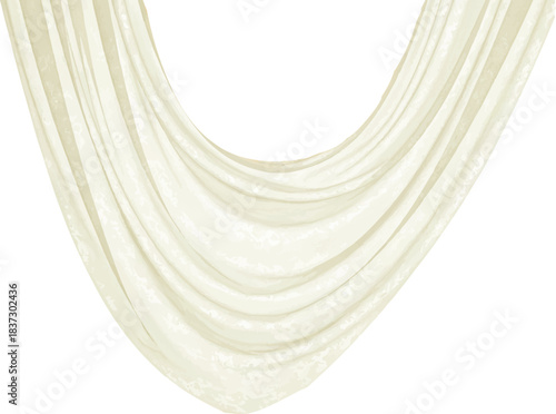 The image features a draped fabric in a light, off-white color, which conveys a sense of softness and elegance.Victor Illustrator Design