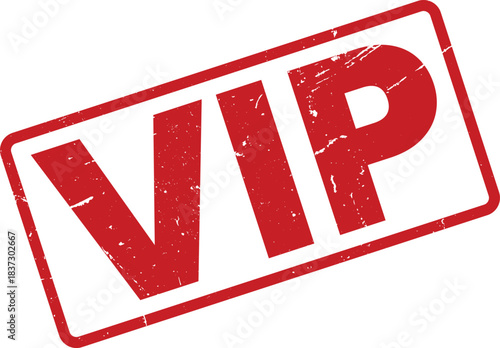 Exclusive VIP Access Stamp: Red Grunge Seal for Premium Members, Special Offers, and Loyalty Programs - Vector Illustration for Marketing Materials