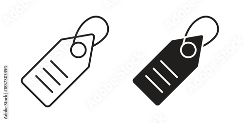 Tag icons set isolated on white background flat vector illustration.