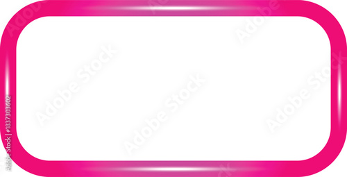 rounded rectangle with soft, rounded corners, designed in a vibrant hot pink color that immediately captures attention. The glossy effect on the surface adds a sense of depth and shine,Victor 