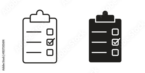 Test icons set isolated on white background flat vector illustration.