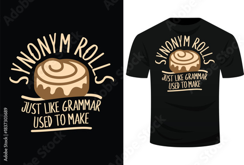 Synonym Rolls Funny English Grammar Pun Gift Svg Design