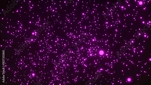 Glowing Colorful Particles Rotating in 3d Space