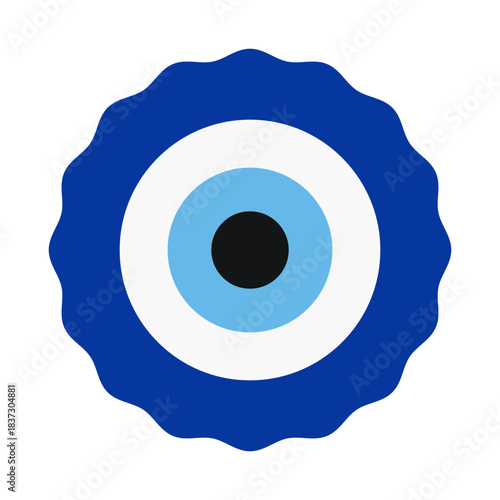Wavy Nazar Evil Eye Protection Symbol