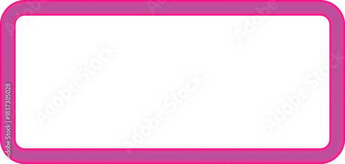 The image features a white rectangle with rounded corners, bordered by a thick magenta outline that creates a striking visual contrast.Victor Illustrator Design