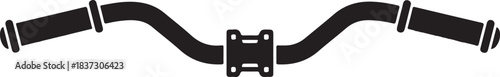 Bicycle handlebars silhouette, bike handlebars vector, bike handlebars vector illustration