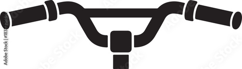 Bicycle handlebars silhouette, bike handlebars vector, bike handlebars vector illustration