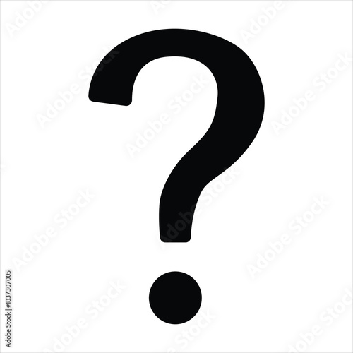 Question vector illustration icon set. flat and stroke style Collection. Question mark  silhouette vector.