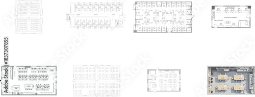 Office and meeting room floor plan designs layout interior design