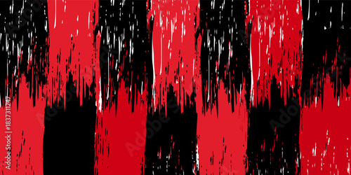 Classic and modern soccer jerseys with a grunge background. Black and red team. AC Milan. Vector illustration. eps 10