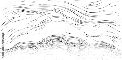 Vector brush stroke texture. Distressed uneven grunge background. Abstract vector illustration. Overlay over any design to create interesting effect and depth. Black isolated on white. EPS10