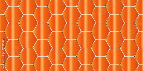 Abstract multicolor hexagon geometric honeycomb texture background. creative decorative element fabric.	
