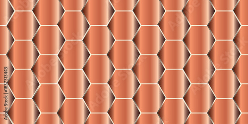 Abstract multicolor hexagon geometric honeycomb texture background. creative decorative element fabric.	
