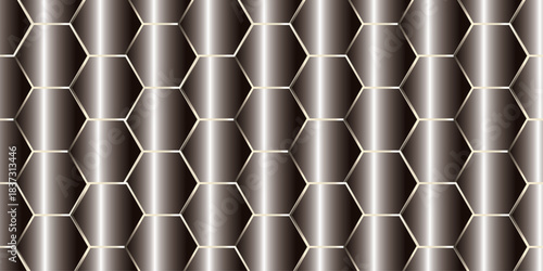 Abstract multicolor hexagon geometric honeycomb texture background. creative decorative element fabric.	
