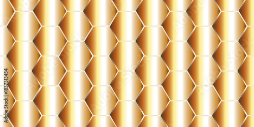 Abstract multicolor hexagon geometric honeycomb texture background. creative decorative element fabric.	
