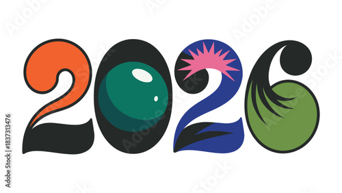 2026: A Bold Vision for the Future: A vibrant graphic design that symbolizes the dawn of the year 2026, showcasing the promise and innovation
