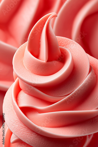 macro close up on ice cream  horn