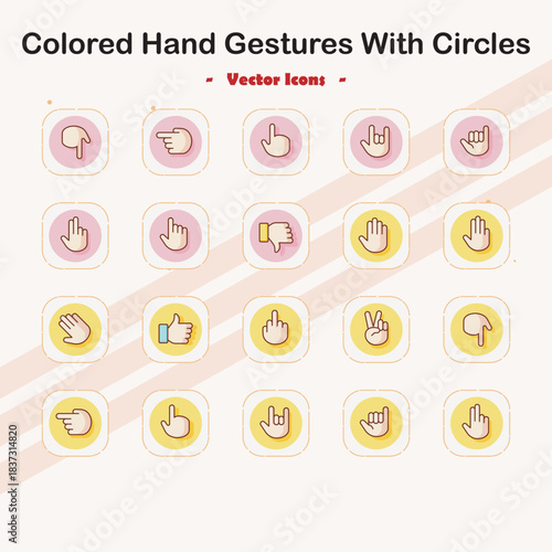 Colored Hand Gestures with Circles