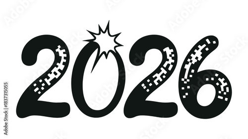 Vision 2026: A captivating visual representation of the year 2026, with bold typography, symbolizing a future filled with potential, growth, and innovative opportunities.