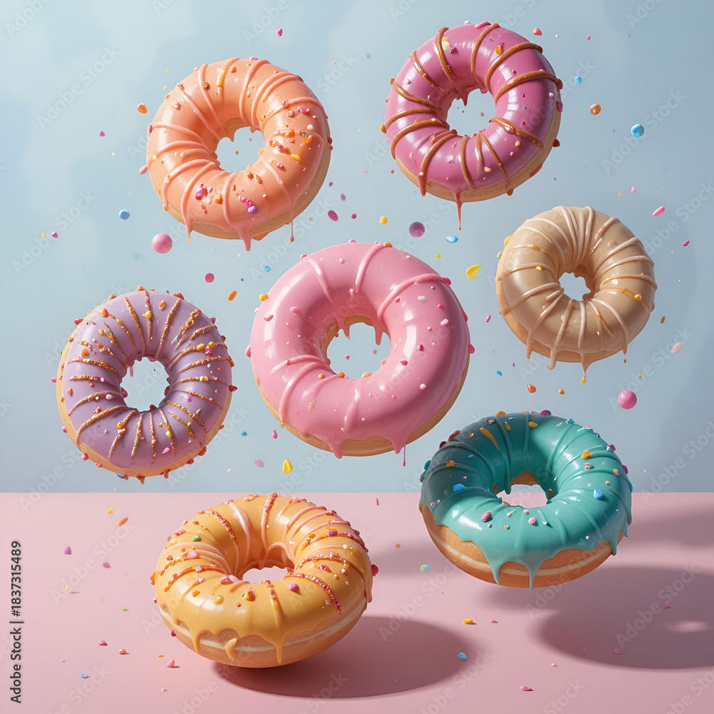 seamless pattern with donuts