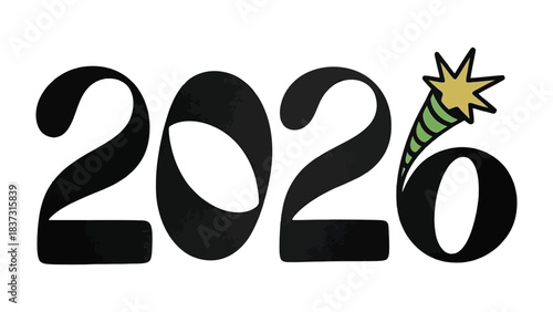 2026 Celebration: A vibrant celebratory illustration, with bold numerals and festive design, promising a new year of growth, opportunity, and positive change. 