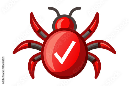 High-quality illustration of a tick insect with realistic detail and color. This vector graphic shows the tick’s body structure, legs, and texture, perfect for educational, scientific, and medical pur