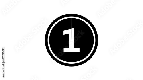 Three second countdown timer animation on white background.