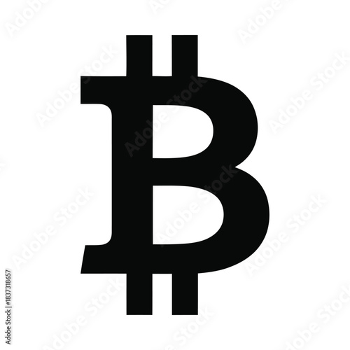 Bitcoin logo symbol on white background