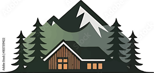 Rustic home builder logo and branding concept with applications