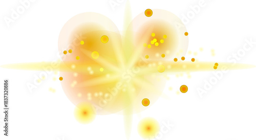 PNG set radiant fantasy gold sparkle with yellow dust, whiter bokeh shiny and twinkling particles and stars on transparent layer background	