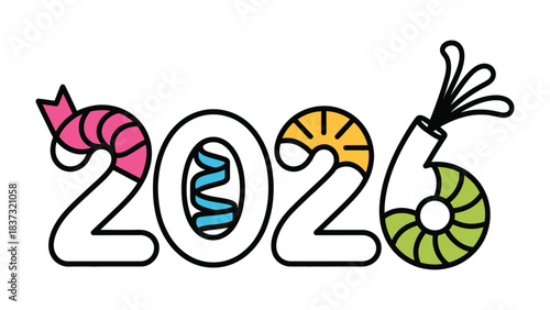 Vision of 2026: An illustrated depiction of the year 2026, creatively styled with vibrant colors and symbolic elements, hinting at optimism, renewal, and forward momentum.