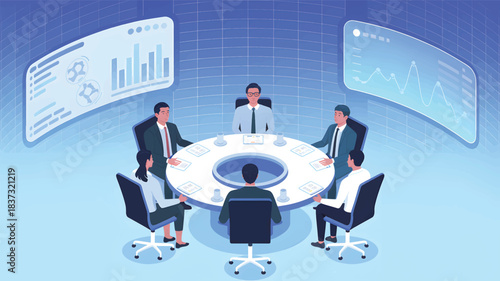 Business professionals analyzing global charts and teamwork concepts