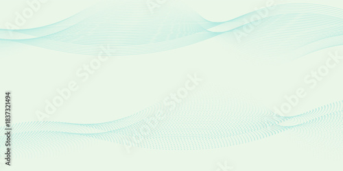 Soft green with blue flow wavy line abstract background. Dynamic flow graphin motion concept. Vector illustration design. eps 10.