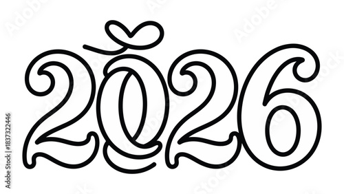 A Glimpse into the Future: 2026: An elegant depiction of the year 2026, rendered with a touch of sophistication, sparking curiosity about what lies ahead.