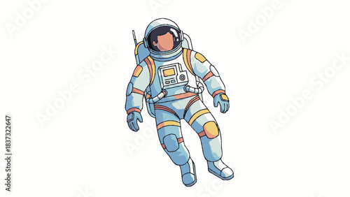 Astronaut floating in space, exploring the vastness of the universe.
