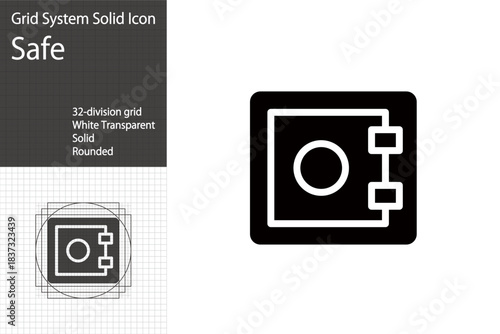 Icon representing a bank vault, safe deposit box, bank deposit, etc.