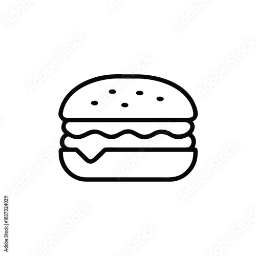 burger illustration icon on white background