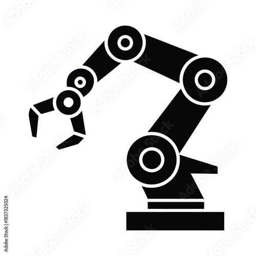 Industrial robotic arm illustration