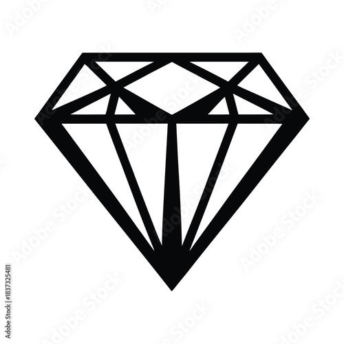 Diamond icon illustration on white background