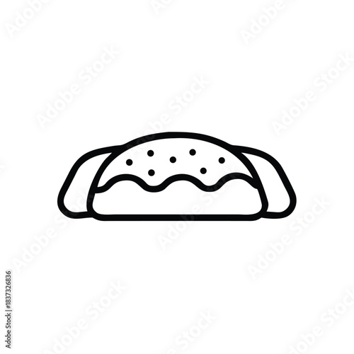 tortilla bread line icon illustration